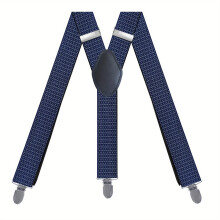 3 Adult Y shaped Mens Three clamp Suspenders Elastic Trousers Suspenders
