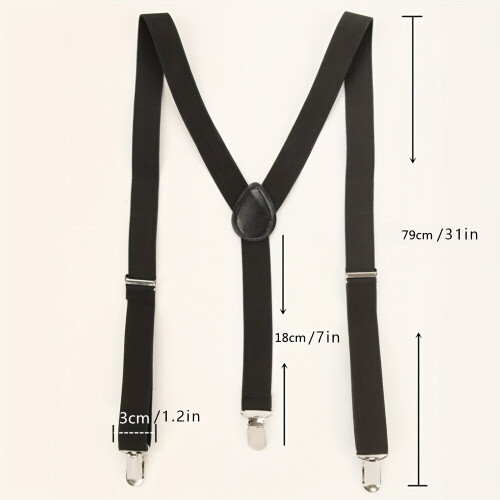 1pc Strap Clip Elastic Webbing Suspenders Belt Strong Clip Bib Straps Retro Strap 2