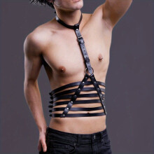 Faux Leather Female Harness Sexy Body Chest Carved Belt Punk Gothic Bra Bondage Pu Leather Waistcoat Lingerie Garter Belt Belt