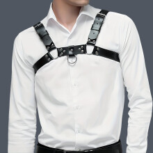 Mens Stage Performance Gothic Leather Suspenders
