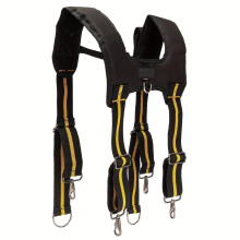 Mens Work Suspenders Tool Belt Suspenders With Large Moveable Phone Holder Pencil Holder Adjustable Size Padded Suspenders