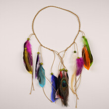 Feather Headband Hippie Indian Boho Hair Hoops Tassel Bohemian Headdress Headwear Headpiece Women Girls Crown Hairband Hair Bands Party Decoration Cos