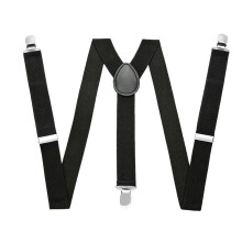 1pc Mens Adjustable Solid Suspender Y Back Elastic Braces