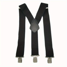 Large Strong 3 Clips On Mens Suspenders Unisex Braces Wide High Elastic Adjustable Suspender Belt For Heavy Work