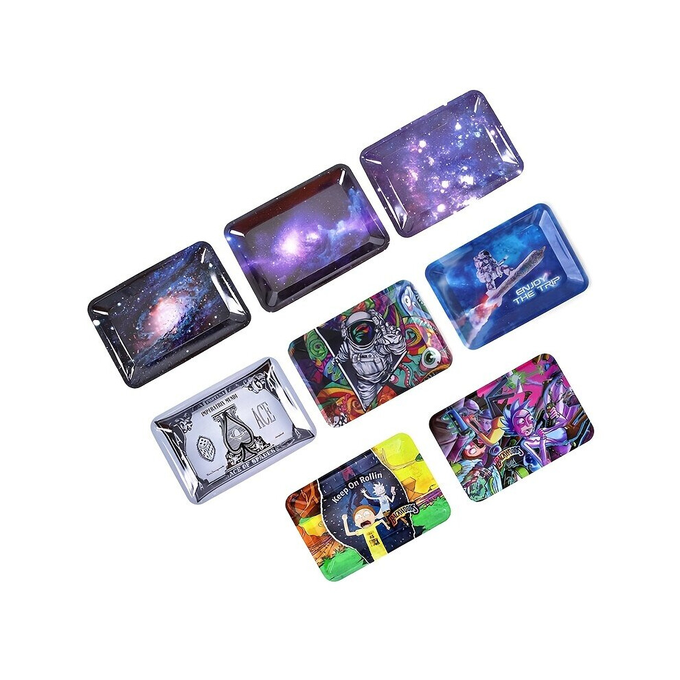 Black 1Pc Tobacco Rolling Tray Metal Cigarette Smoking Tinplate Plate Smoking Accessories
