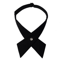 Solid Cross Tie Adjustable Uniform Bow Tie Girls Tie Women Girls Accessories
