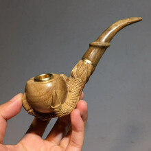 1pc Tobacco Pipe Dragon Claw Solid Wood Old fashioned Pipe Pot Mens Gift Filter High Carved Small Leaf Red Sandalwood