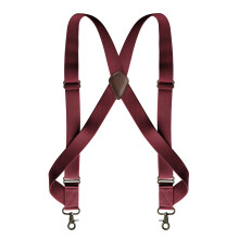 1pc Two Clips Mens Elastic Suspenders Side Clip Strap Bronze Hook Buckle Leisure Cargo Suspender