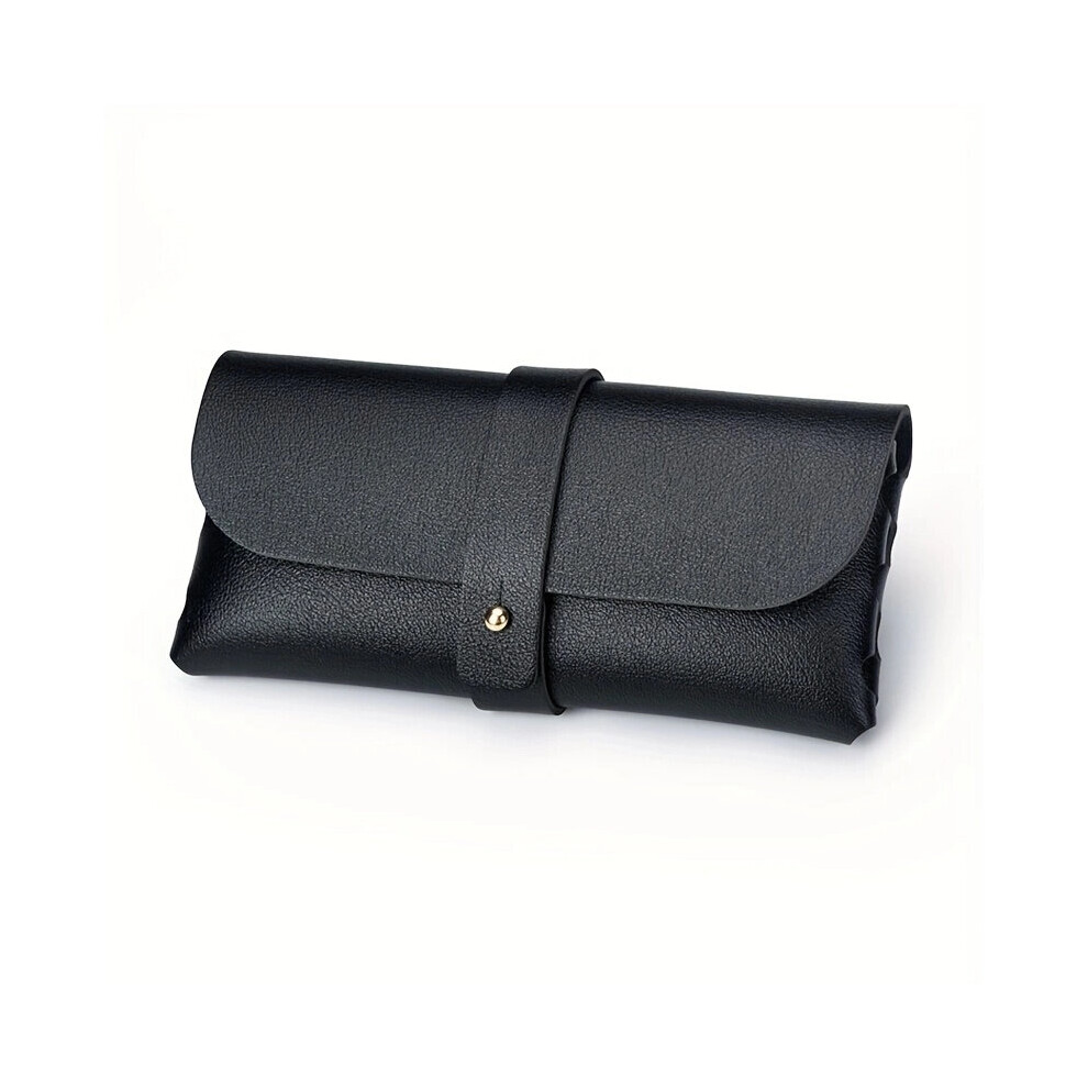 1pc Leather Eyewear Box Nail Buckle Soft Bag Sunglasses Box Sunglasses Box