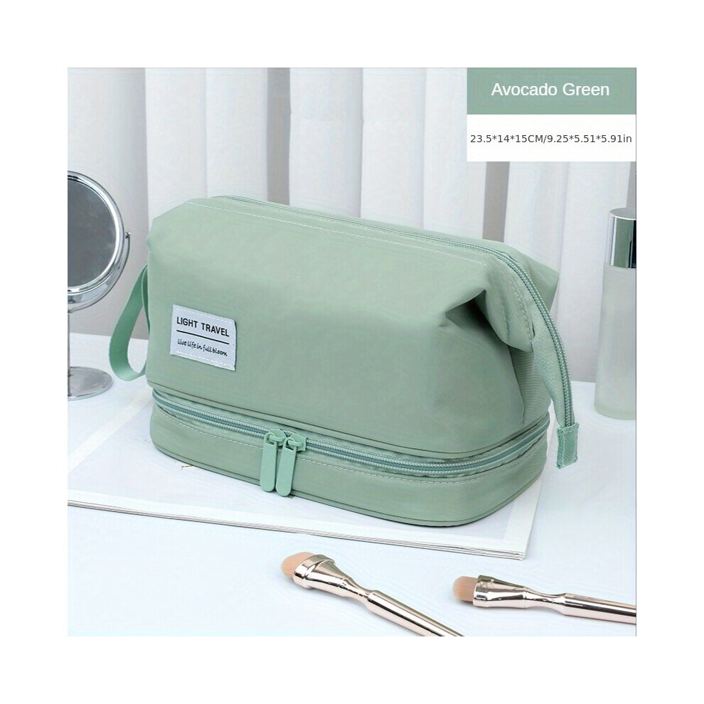 Double Layer Makeup Bag Large Capacity Travel Portable Toiletry Bag