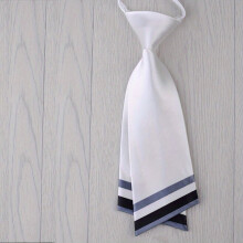 1pc Solid Necktie Classic Pre tied Neck Tie College Style Adjustable Uniform Neckties Accessories
