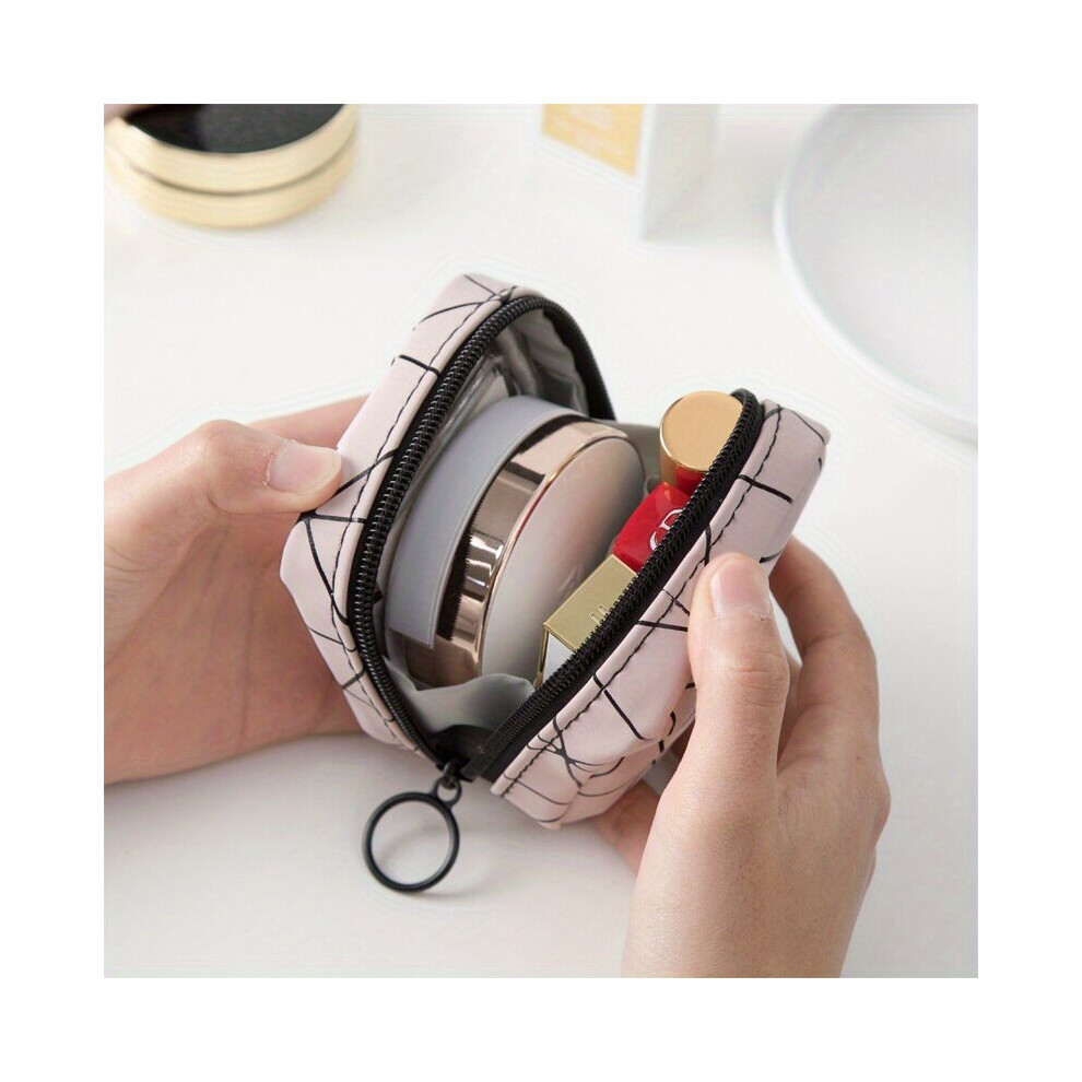1pcs Makeup Bag Womens Portable Mini Travel Carry on Jewelry Storage Lipstick Boxes Small Cosmetic Storage Bag