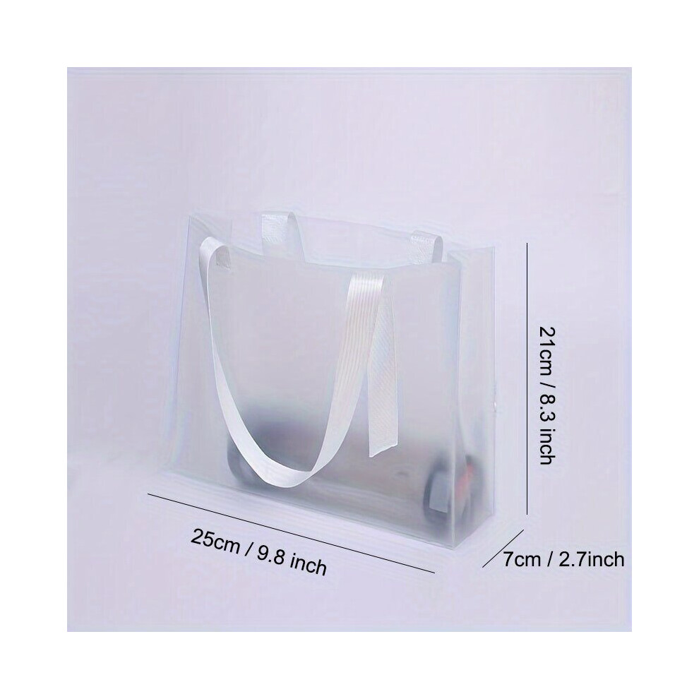 Transparent PVC Tote Bag Large Capacity Storage Bag Portable Travel Makeup & Comestic Bag