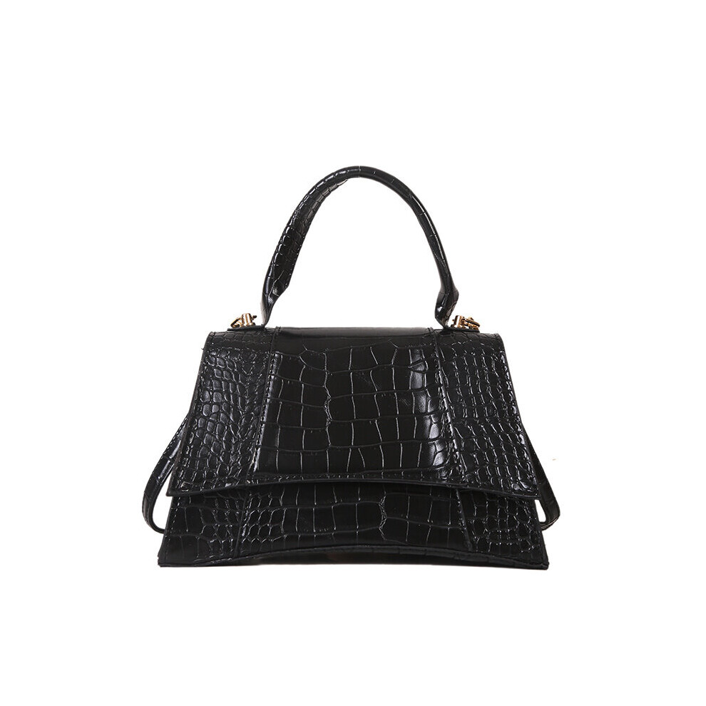 Crocodile Pattern Handbag Solid Top Handle Purse Womens Crossbody Bag With Removable Strap-image-OPC-PC7NC5J-NEW