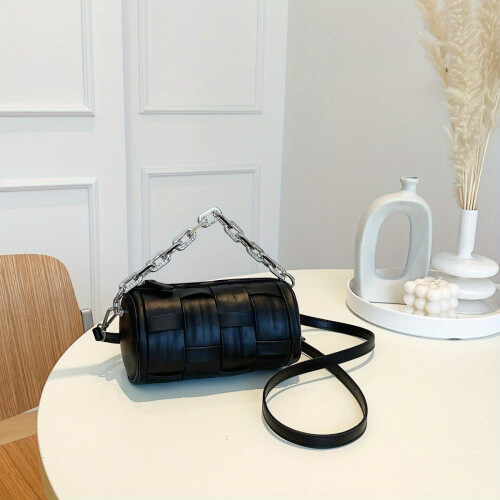 GOOSUDU 2025 messenger bag Korean simple fashion popular new knotted woven versatile shoulder bag casual Popular women's bag main image 1