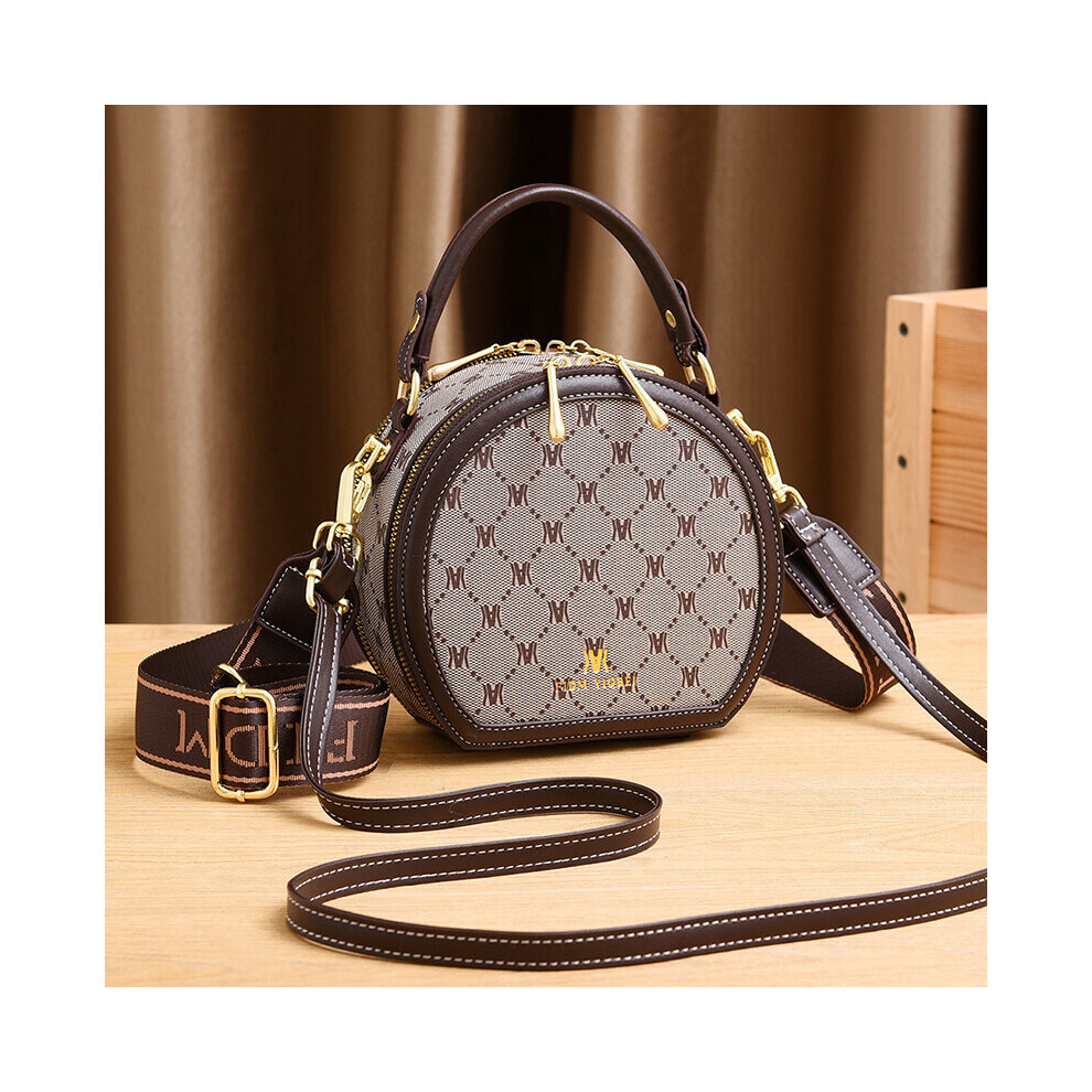 Fashionable Vintage Pattern Handbag Faux Leather Stylish Shoulder Bag Zipper Purse-image-OPC-PC7NCS2-NEW