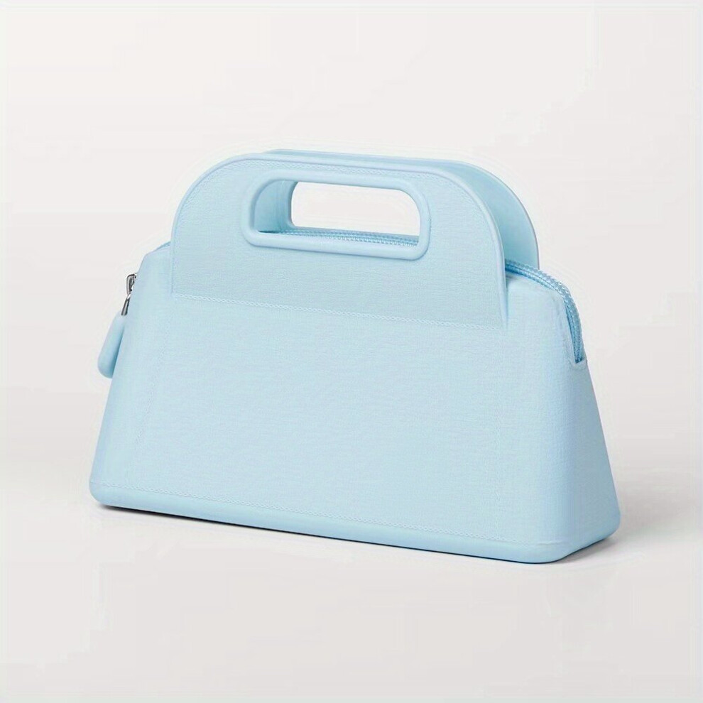 Multicoloured Waterproof Cosmetic Handbag Silicone Makeup Storage Organizer Lightweight Portable Travel Accessory