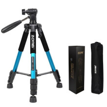 (Blue) Professional Portable Travel Aluminum Camera Tripod and Pan Head for SLR DSLR Digital Camera