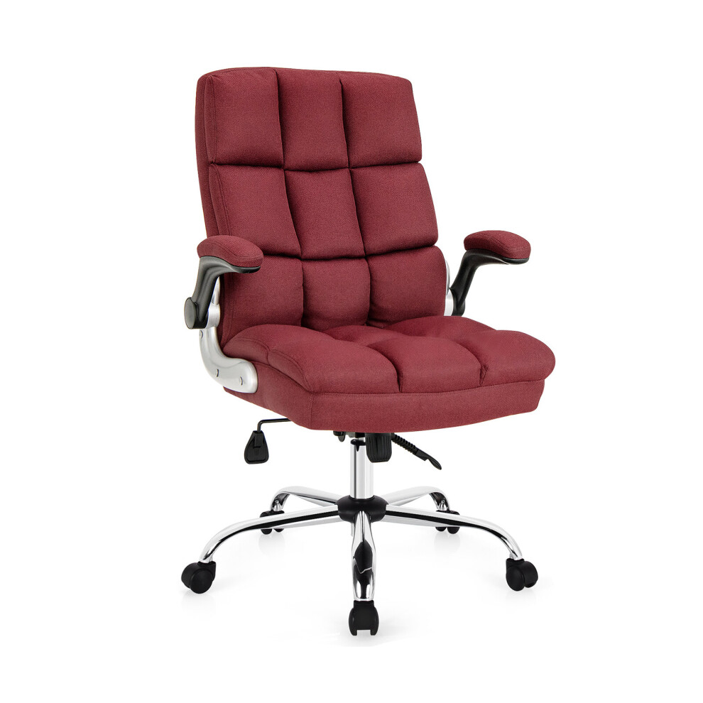 Casart Linen Upholster Executive Chair Ergonomic High Back Swivel Desk Chair