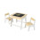Casart Kid's Table & Chairs Set with Double-sized Tabletop 2 Chairs & Storage 1