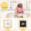 Casart Kid's Table & Chairs Set with Double-sized Tabletop 2 Chairs & Storage 7