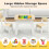 Casart Kid's Table & Chairs Set with Double-sized Tabletop 2 Chairs & Storage 6