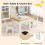 Casart Kid's Table & Chairs Set with Double-sized Tabletop 2 Chairs & Storage 9