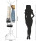 181CM White Coat Stand Coat Hat Jacket Umbrella Floor Standing Rack 2