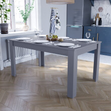 (Grey, 6 Seater Table) Medina 4 6 Seater Dining Table Oak Walnut Wood
