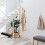 181CM White Coat Stand Coat Hat Jacket Umbrella Floor Standing Rack 3
