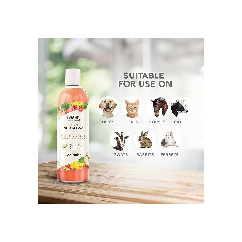 Wahl Dirty Beastie Shampoo, Dog Shampoo, Shampoo for Pets, Natural Pet Friendly Formula, for Dirty Pet Coats, Ready-to-Use, Remove Dirt and Odours