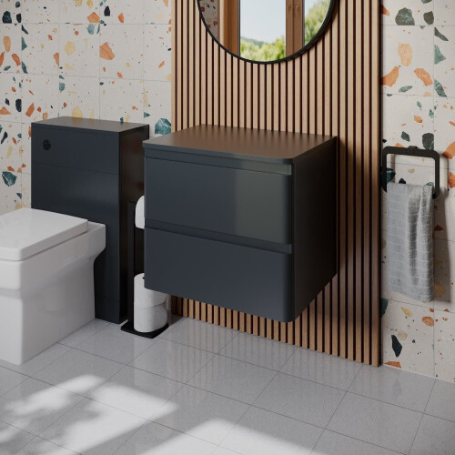 Regis Forma Anthracite Grey Wall Hung Vanity Unit 600mm