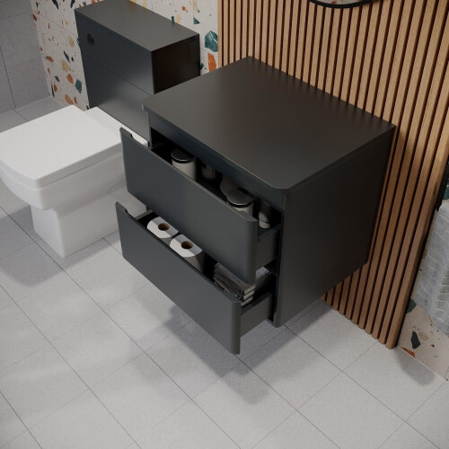 Regis Forma Anthracite Grey Wall Hung Vanity Unit 600mm 1
