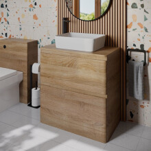 Regis Forma Wood Freestanding Vanity Unit & Affine Croix Countertop Basin 800mm