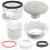 SPARES2GO Shower Trap for 90mm Tray Plug Hole 1.5" Drain Waste Dome Base Kit (Chrome Silver) 1