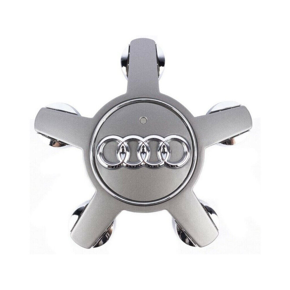 135Mm Audi Wheel Center Hub Caps Set Of 4 - 4F0601165n - Fits A3 A4 A5 A6 A7 A8 S4 S6 Grey 4754135865534