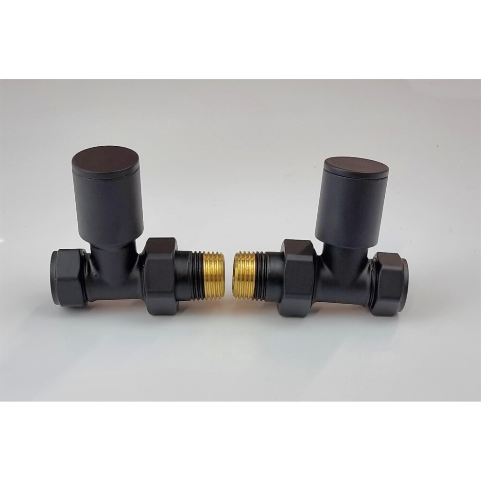 Photos - Radiator  Kirby Black Straight/Angled/Corner Towel Rail Valves 1/2" /15mm  valves Solid Brass(Straight)