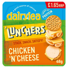 Dairylea Lunchers Chicken 'N' Cheese 68g ( pack of 12 )
