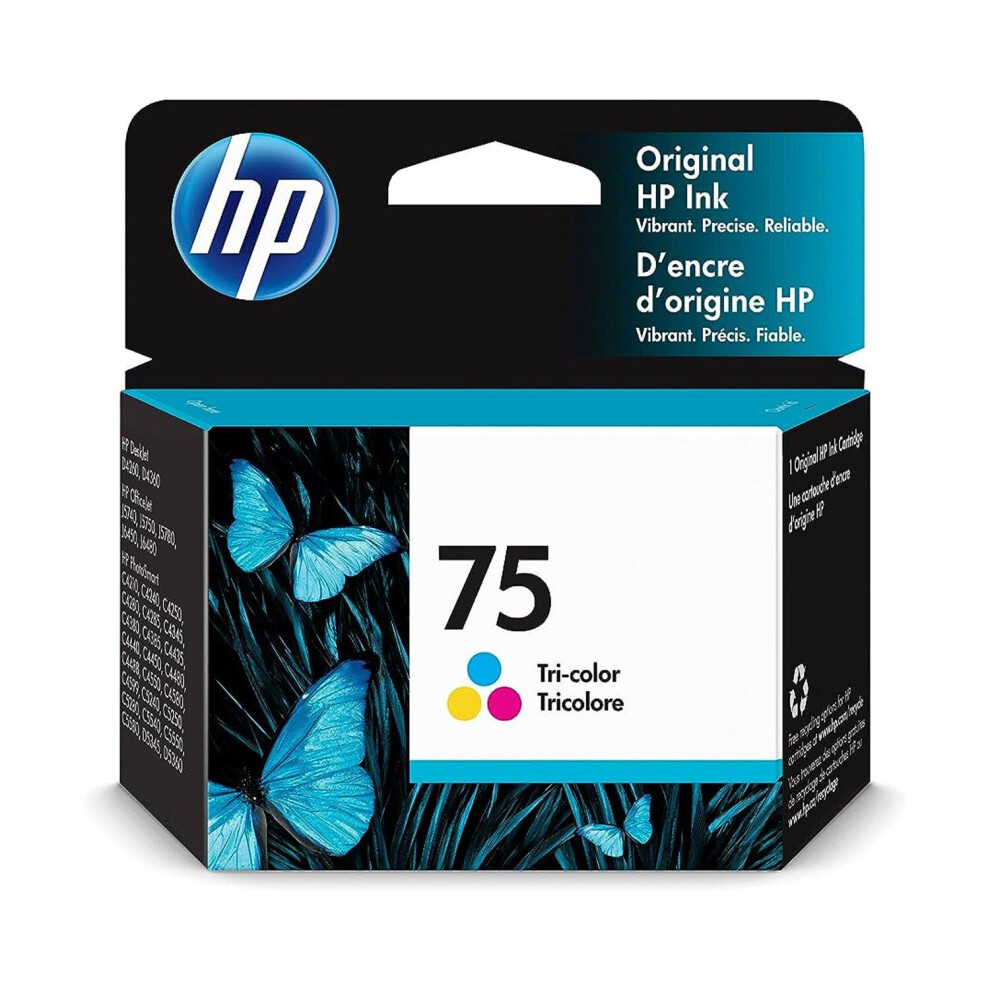 HP 75 Tricolour Cyan Magenta Yellow Ink Cartridge Toner CB337WA