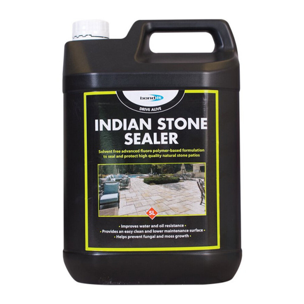 Bond It Indian Stone Sealer Â Clear 5L | Solvent-Free, Low Odour, Superior Water & Oil Resistance For Patios & Natural Stone 5056437400413