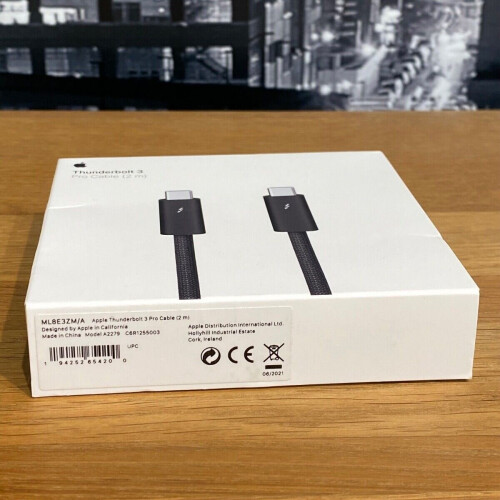 Apple Apple Thunderbolt 3 Pro Cable (2m) USB-C 40 Gb/s, DP Output, 100W PD, Sealed, ML8E3ZM/A 2