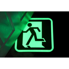 (400mm x 400mm 'Exit Left') Glow In The Dark Floor Signs 400mm x 400mm