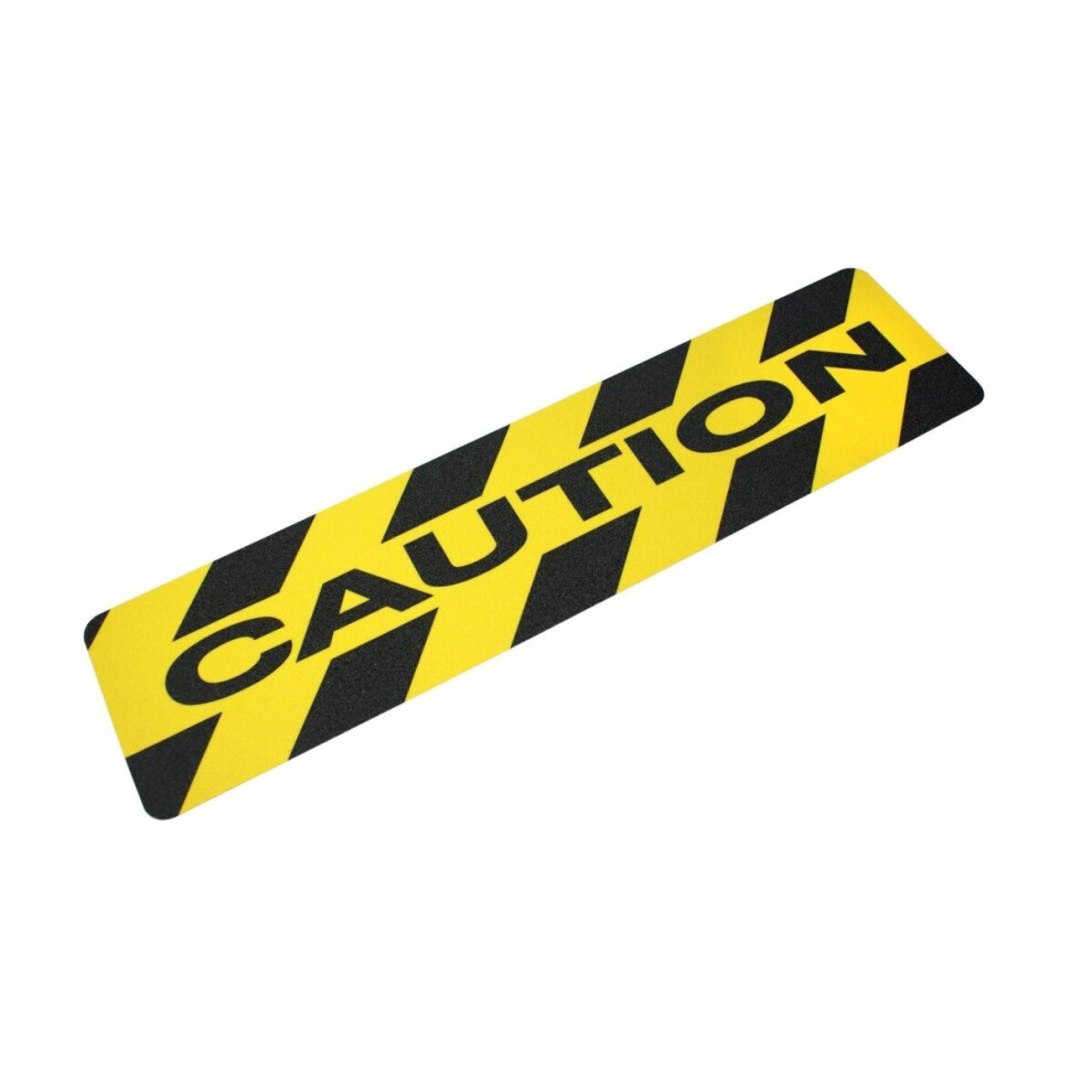 Anti Slip Pre Cut Tile Tread " Caution " 150Mm X 610Mm 5061000043041