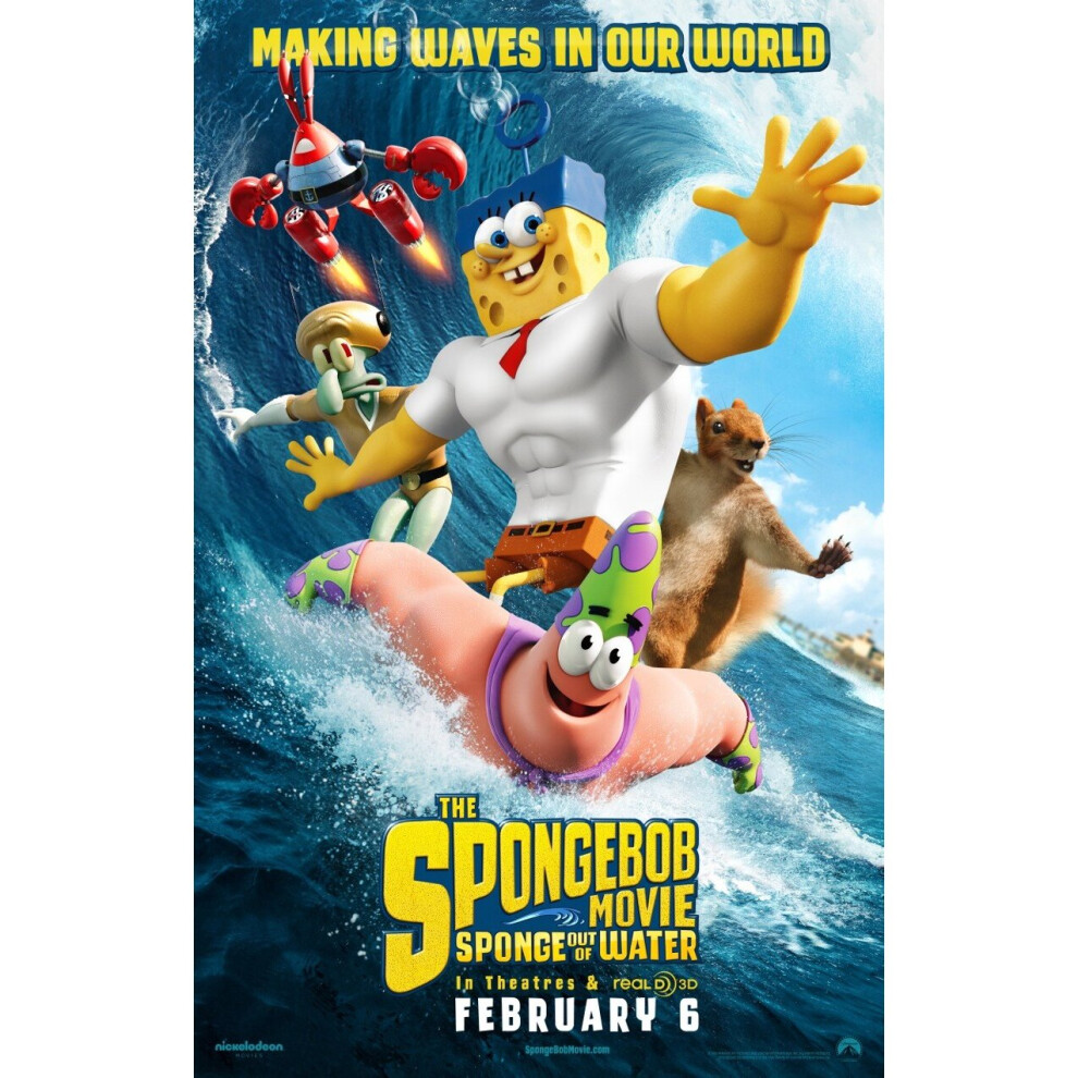 The Spongebob Movie Sponge Out Of Water Original Movie Poster Double Sided Advance Style