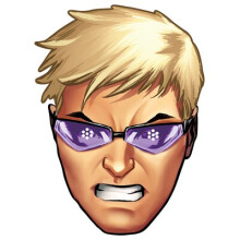Hawkeye from Marvel's The Avengers Single Card Party Fancy Dress Mask