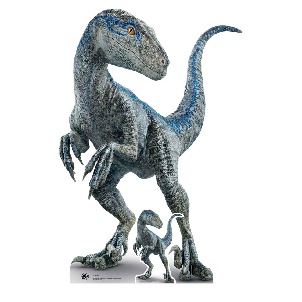 Jurassic World Mother Velociraptor Cardboard Cutout Official Dominion Standee Blue