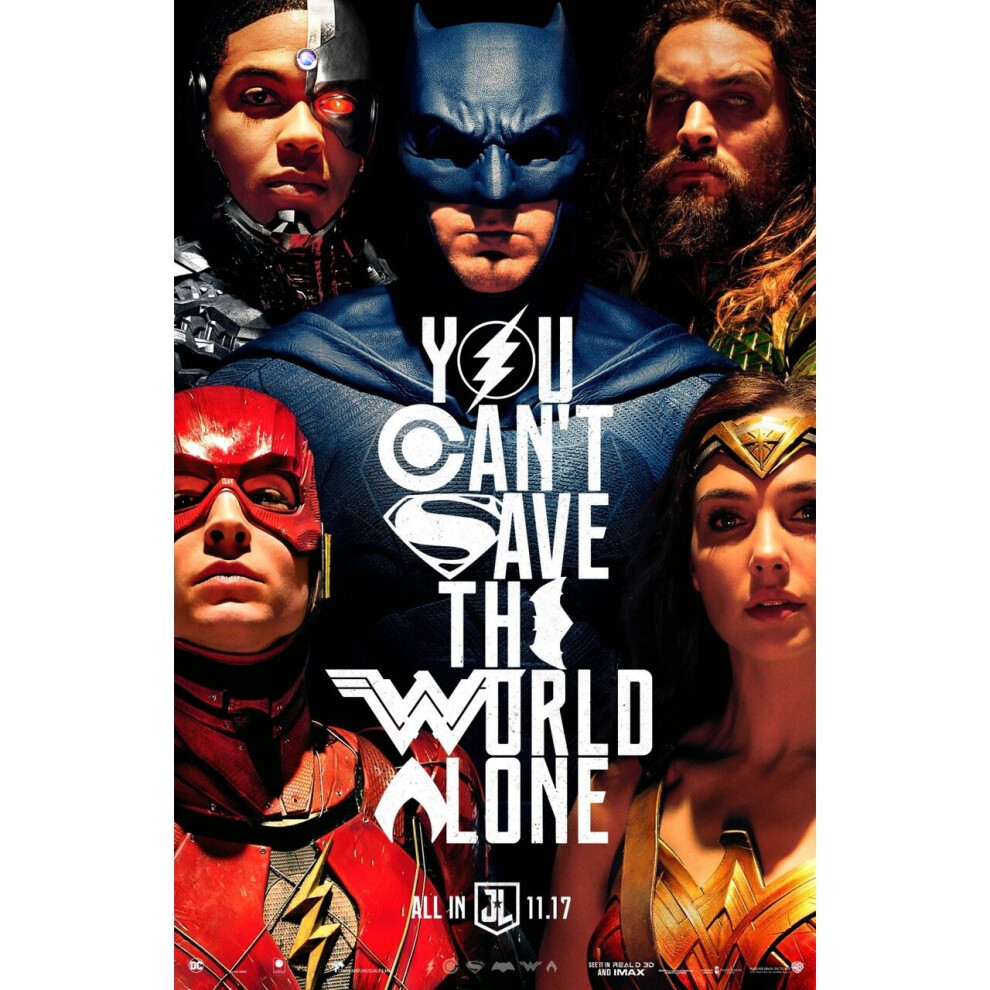 Justice League Original Movie Poster Unite The League 2Nd Advance Style