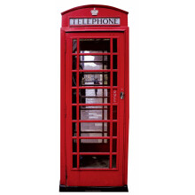 Classic Red Phone Box - Lifesize Cardboard Cutout / Standee