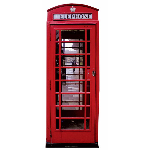 Classic Red Phone Box - Lifesize Cardboard Cutout / Standee