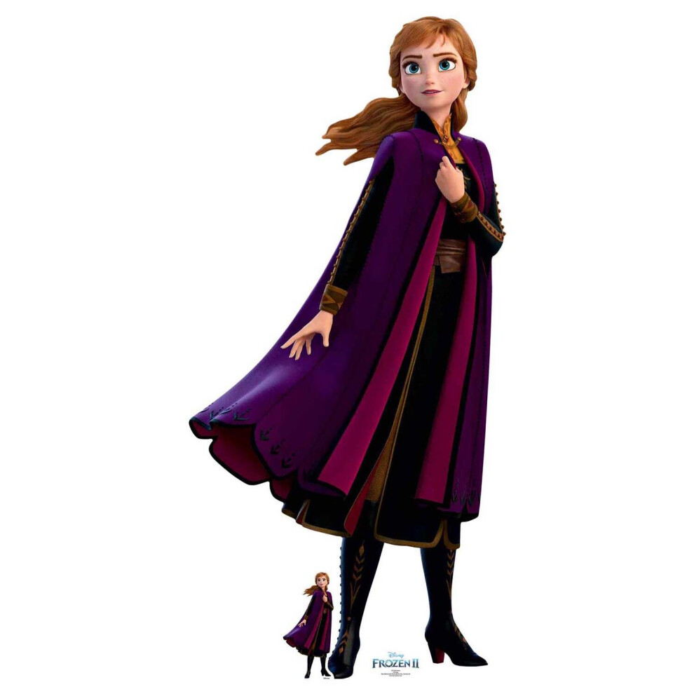 Anna Purple Coat from Frozen 2 Official Disney Cardboard Cutout / Standee